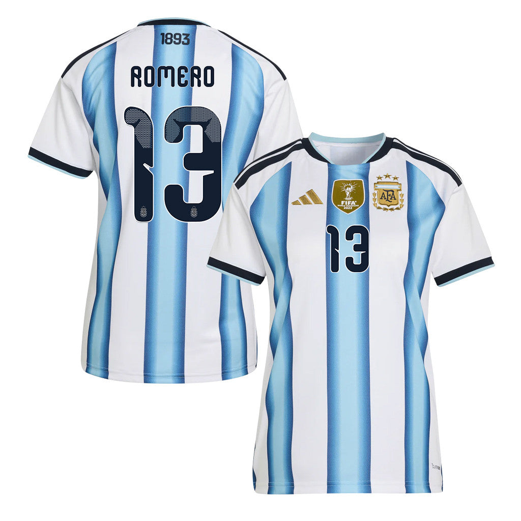 Cristian Romero 13 Women's Argentina National Team 2026 Home Jersey - White