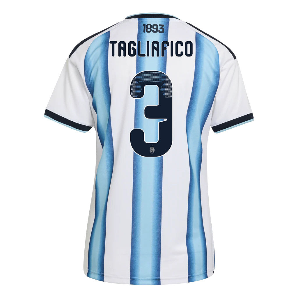 Nicolás Tagliafico 3 Women's Argentina National Team 2026 Home Jersey - White