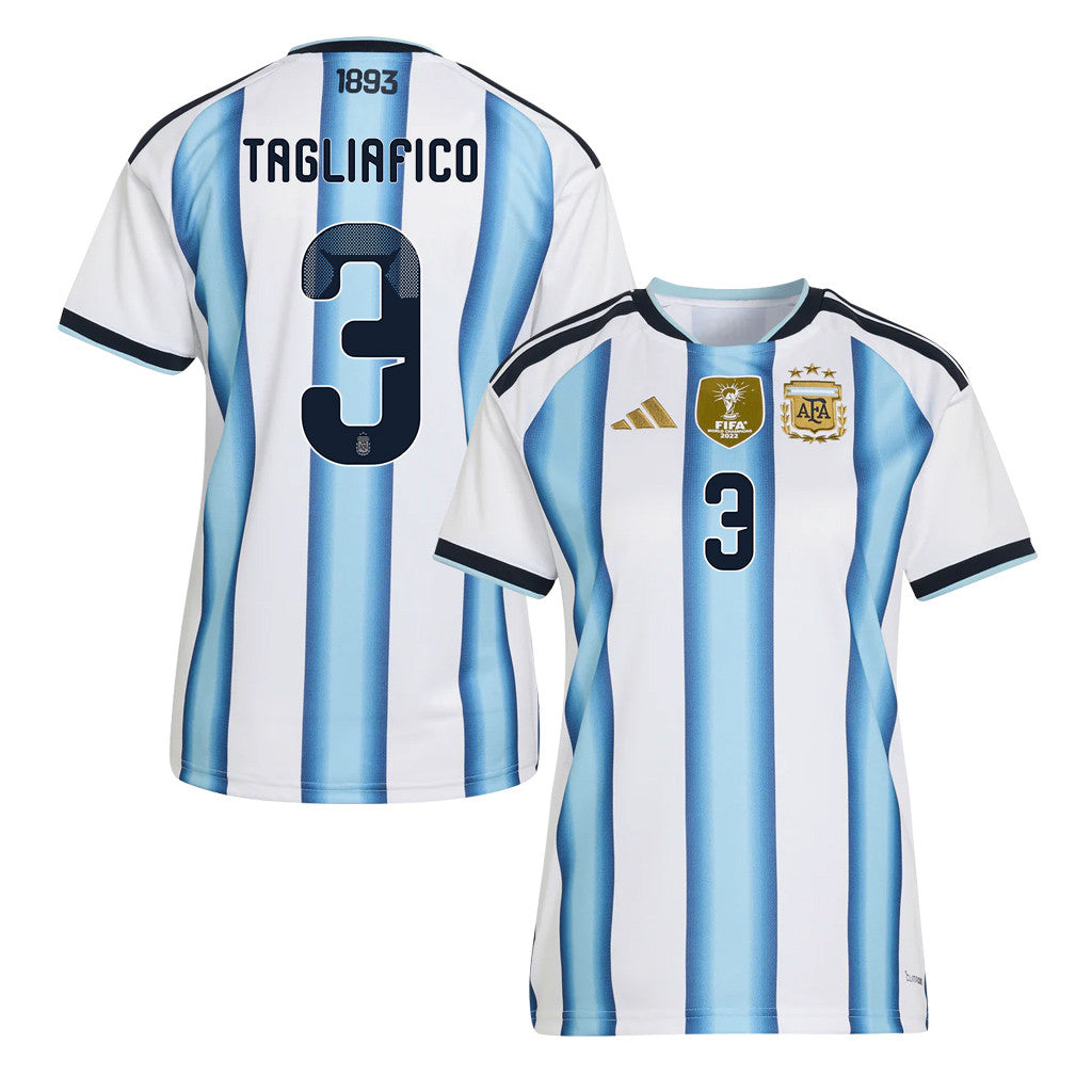 Nicolás Tagliafico 3 Women's Argentina National Team 2026 Home Jersey - White