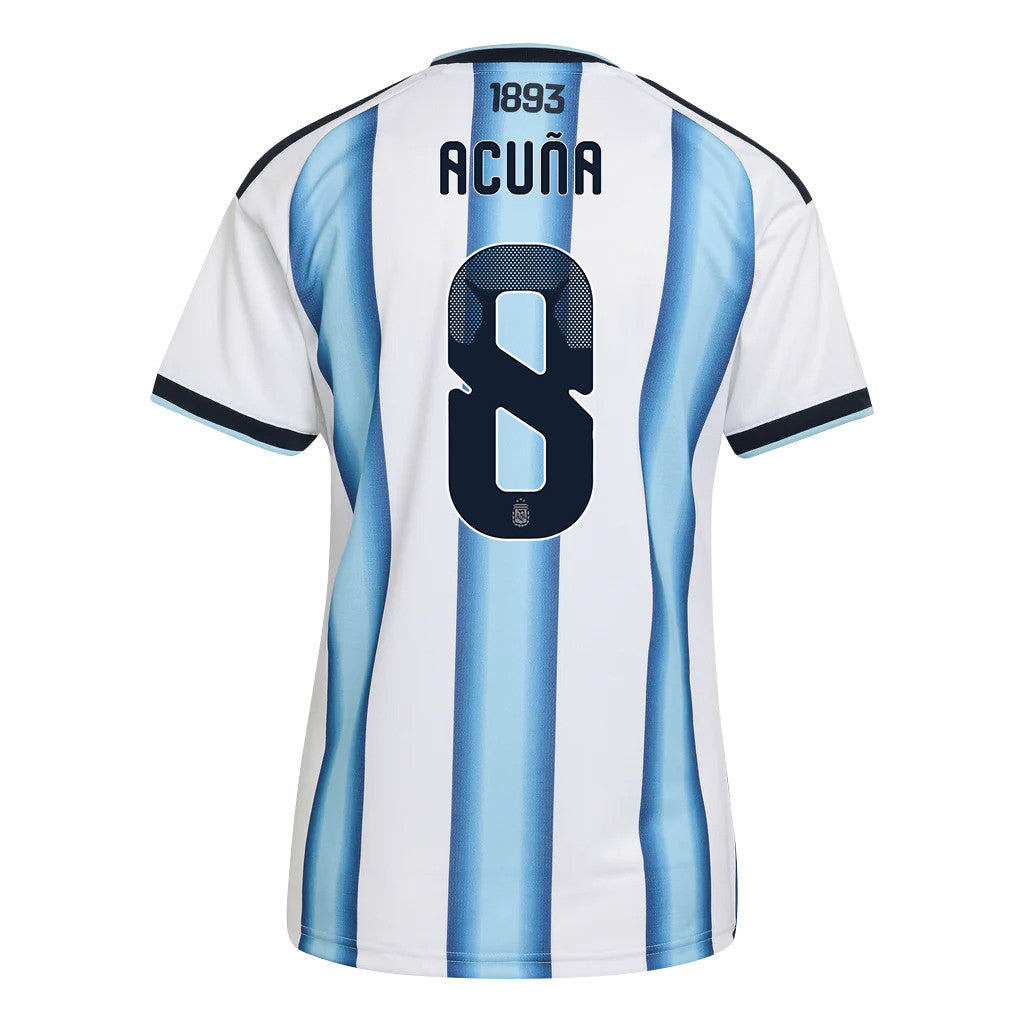 Marcos Acuña 8 Women's Argentina National Team 2026 Home Jersey - White