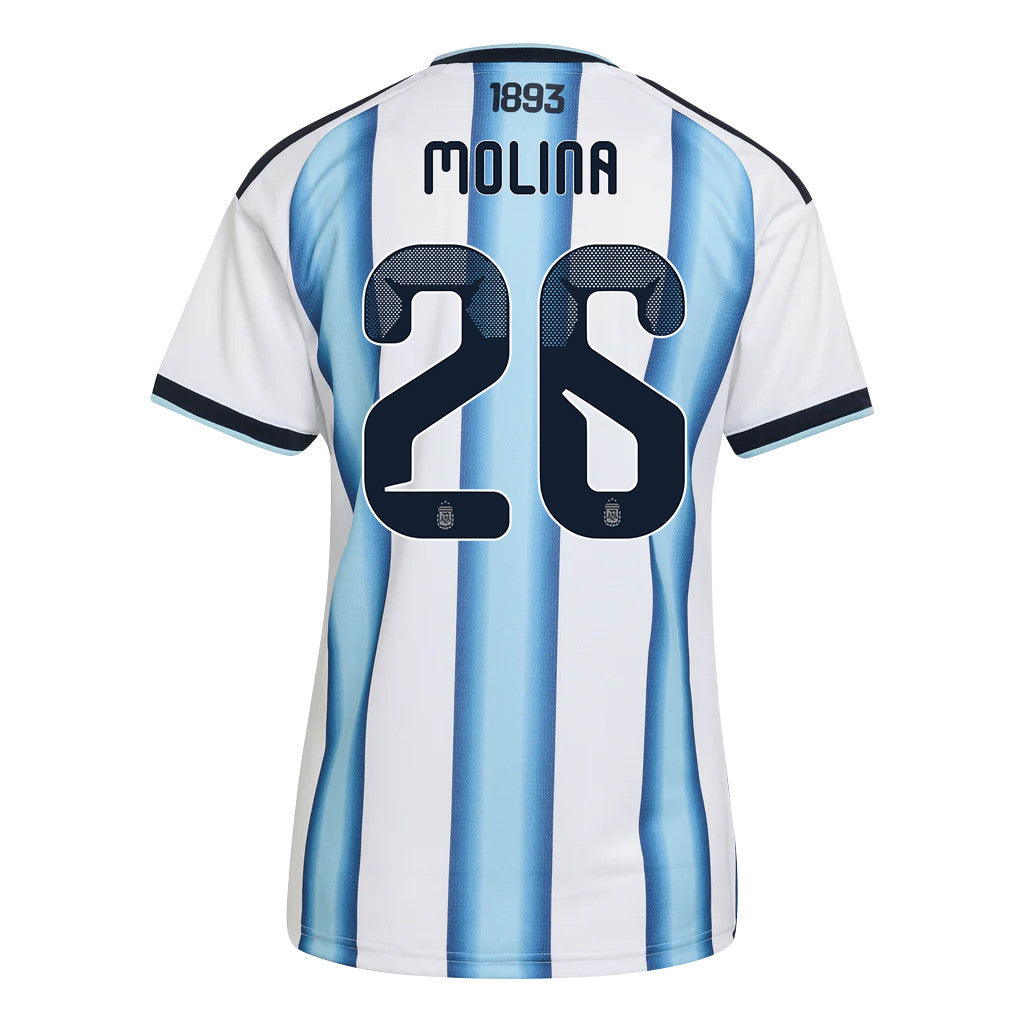 Nahuel Molina 26 Women's Argentina National Team 2026 Home Jersey - White
