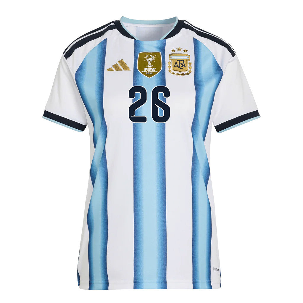 Nahuel Molina 26 Women's Argentina National Team 2026 Home Jersey - White