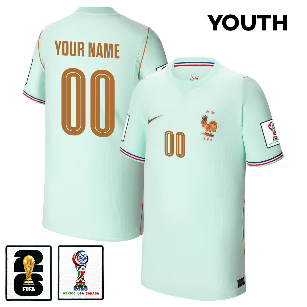 France National Team 2026 Youth Away Jersey - Personalized - Green