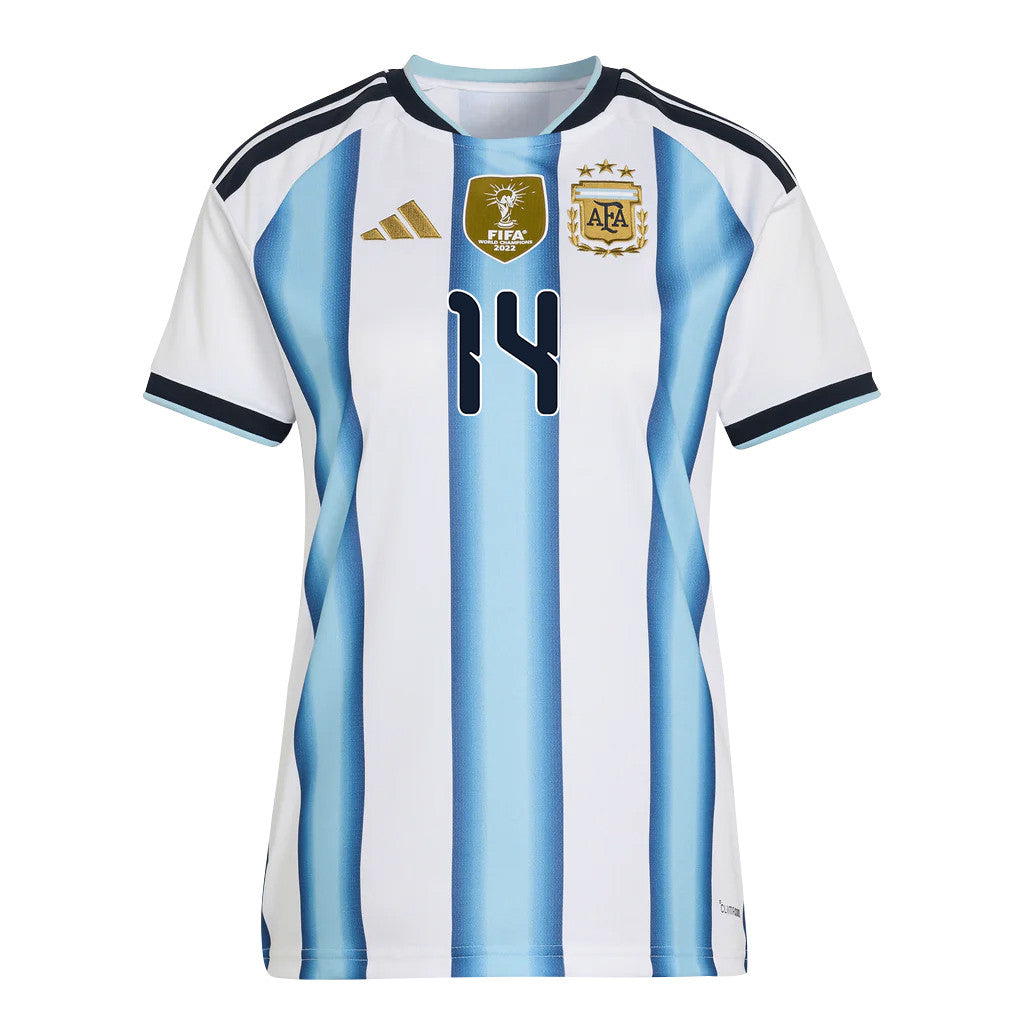 Exequiel Palacios 14 Women's Argentina National Team 2026 Home Jersey - White