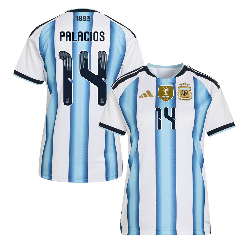 Exequiel Palacios 14 Women's Argentina National Team 2026 Home Jersey - White