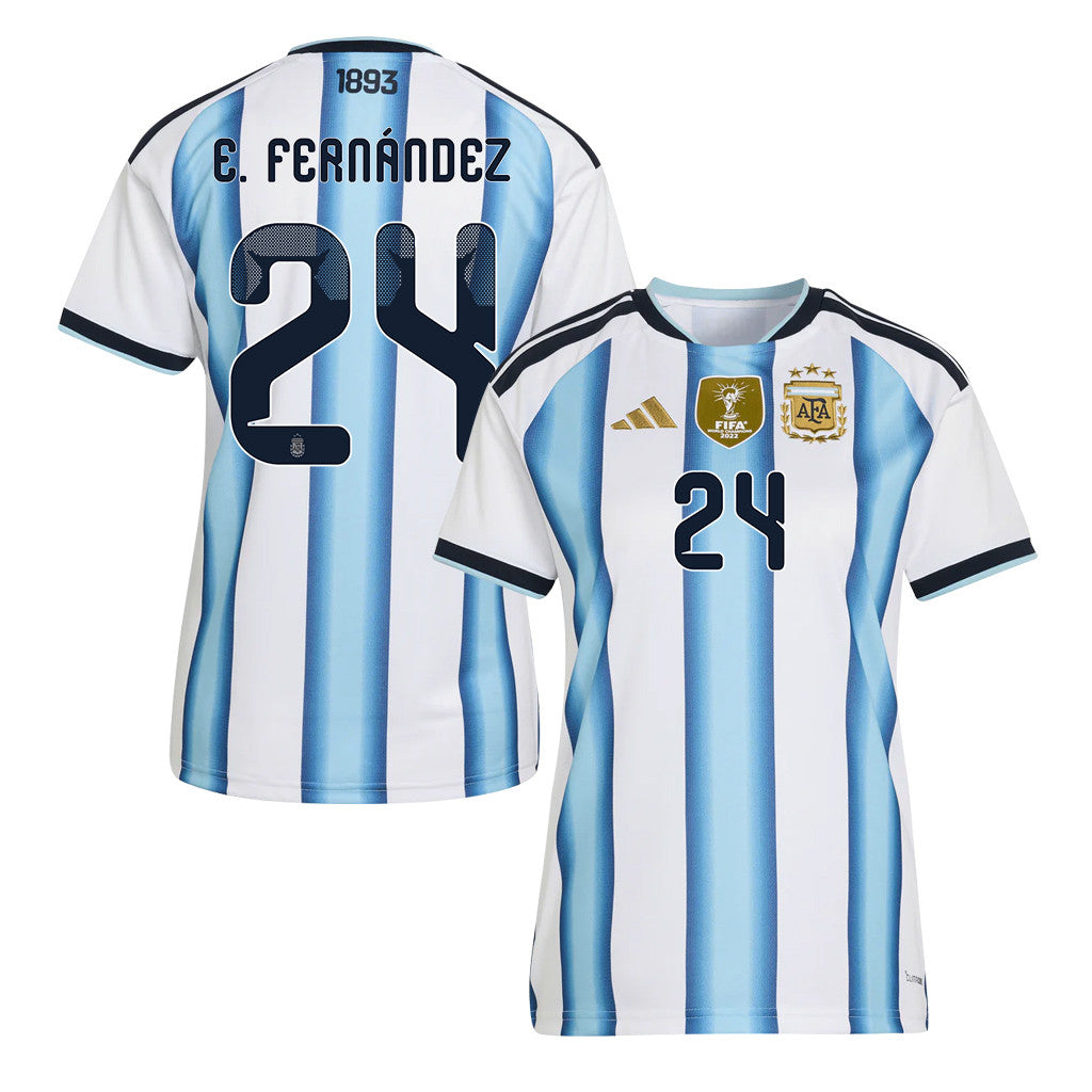 Enzo Fernández 24 Women's Argentina National Team 2026 Home Jersey - White