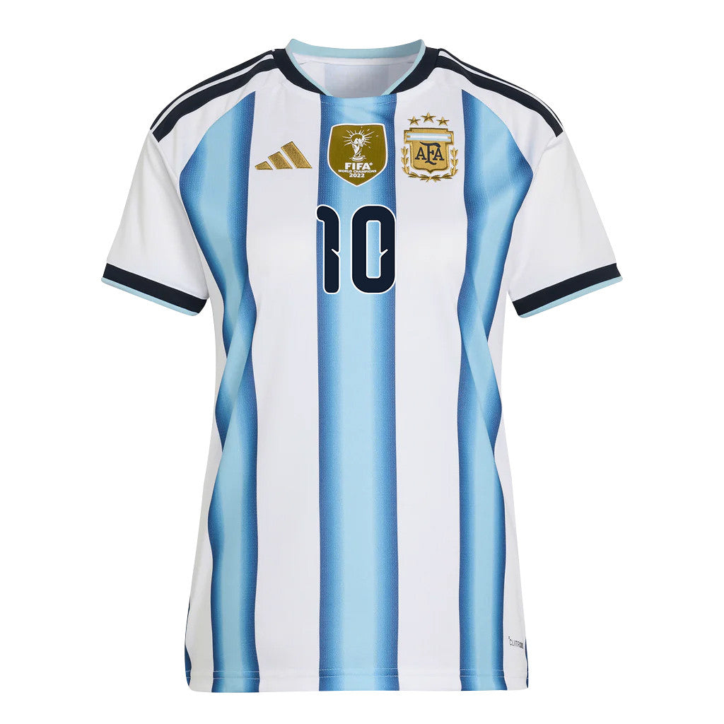 Lionel Messi 10 Women's Argentina National Team 2026 Home Jersey - White