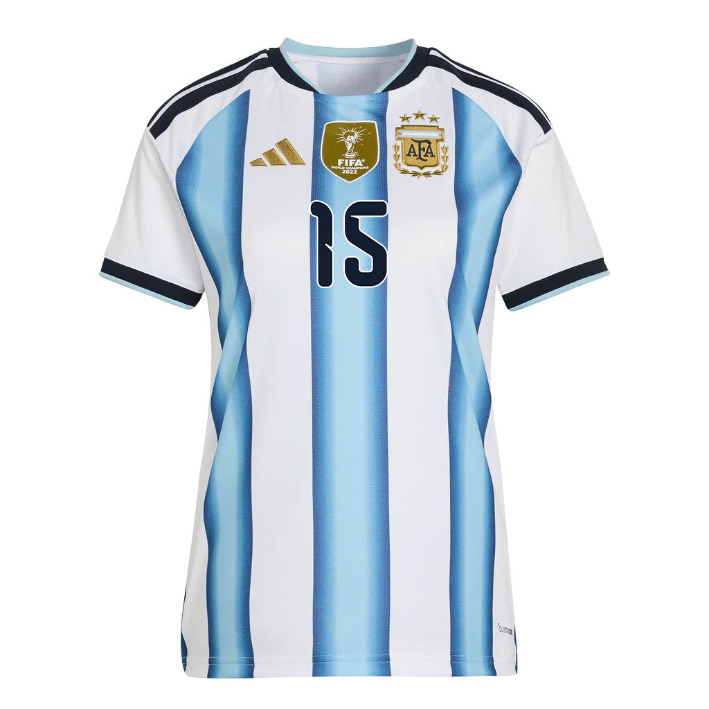 Nicolás González 15 Women's Argentina National Team 2026 Home Jersey - White