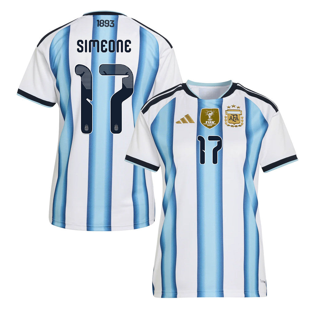 Giuliano Simeone 17 Women's Argentina National Team 2026 Home Jersey - White