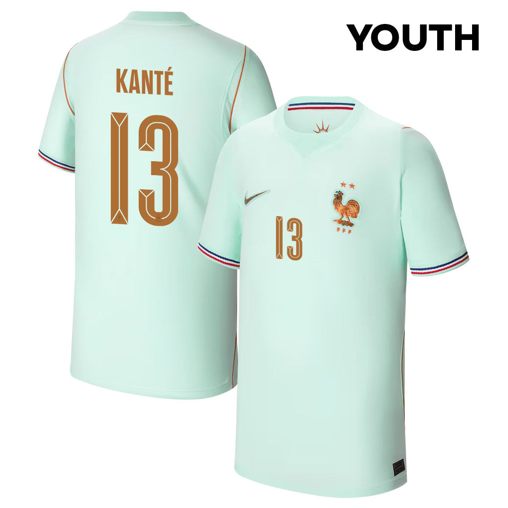 N'Golo Kanté 13 Youth France National Team 2026 Away Jersey - Green