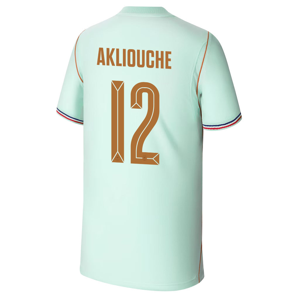 Maghnes Akliouche 12 Youth France National Team 2026 Away Jersey - Green