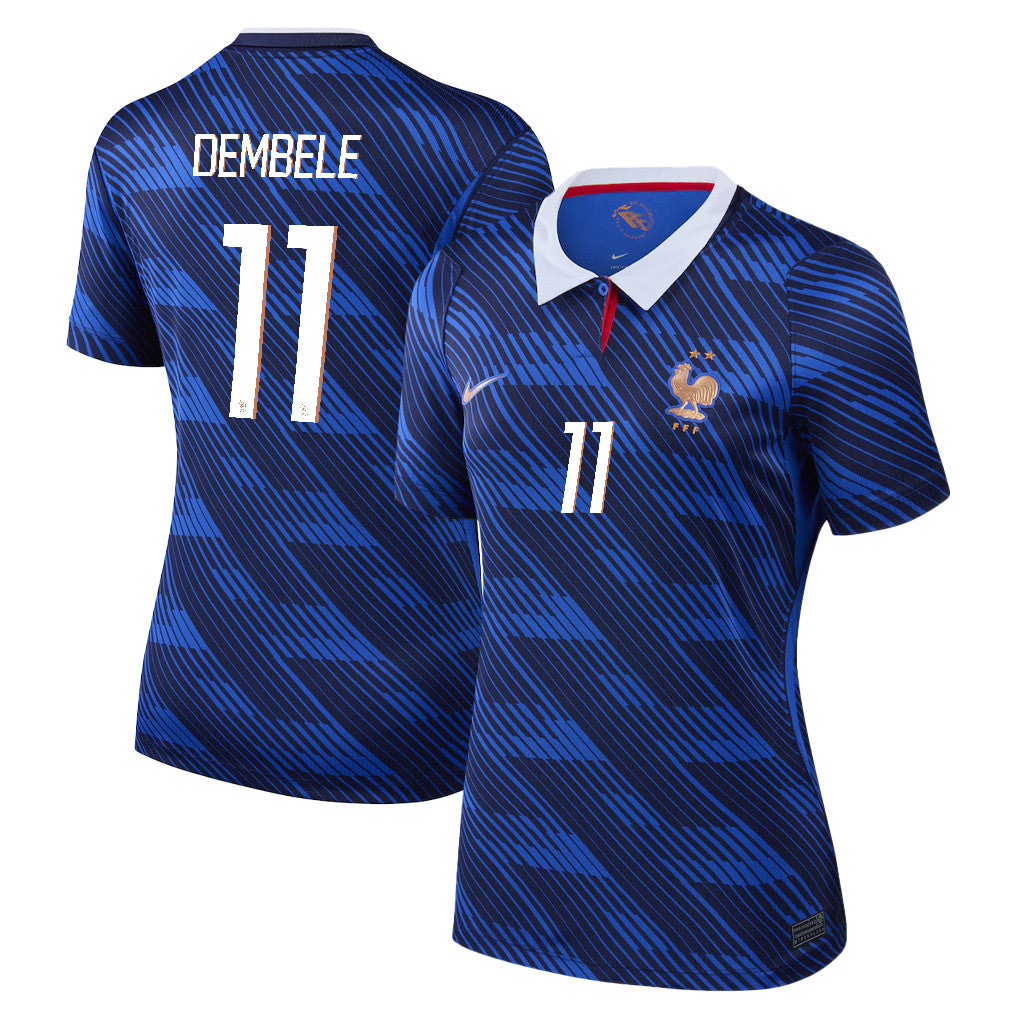 Ousmane Dembélé 11 Women's France National Team 2026 Home Jersey - Blue