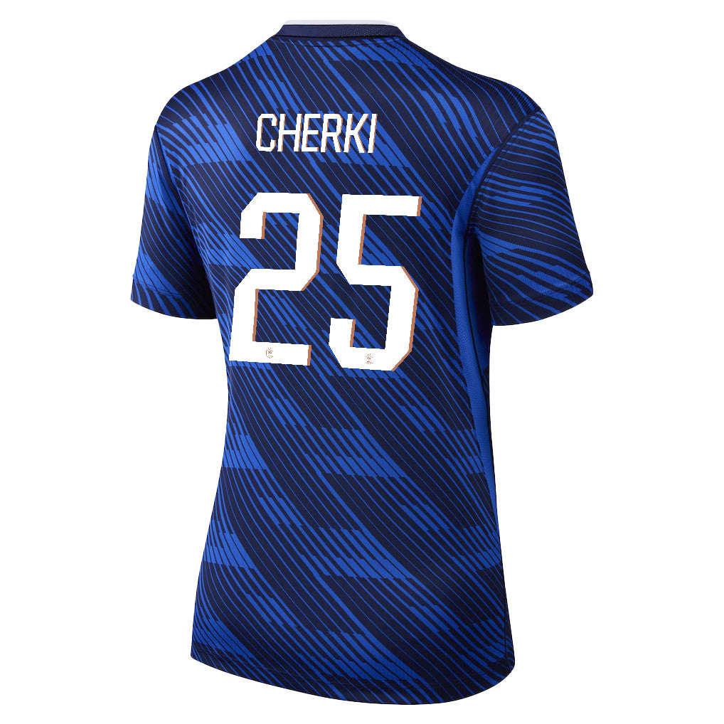 Rayan Cherki 25 Women's France National Team 2026 Home Jersey - Blue