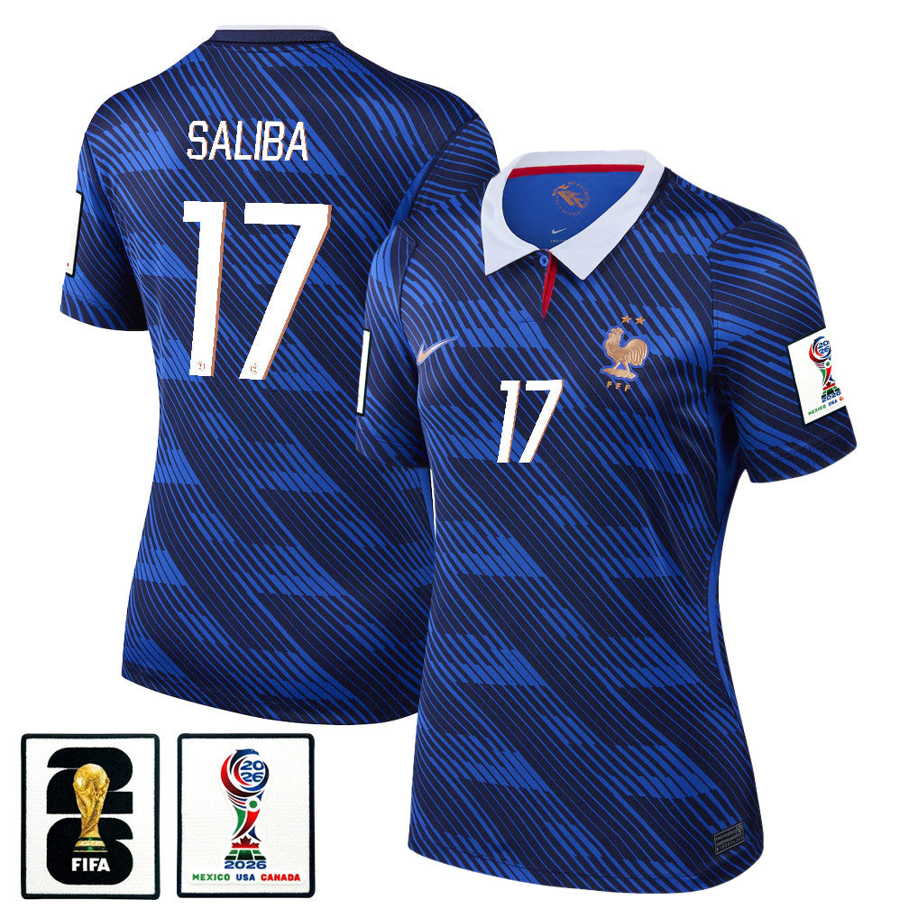 William Saliba 17 Women's France National Team 2026 Home Jersey - Blue