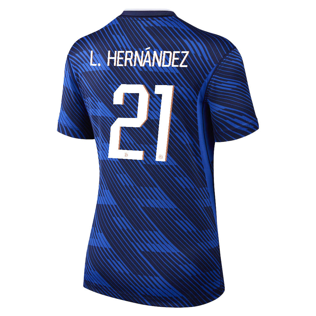 Lucas Hernández 21 Women's France National Team 2026 Home Jersey - Blue