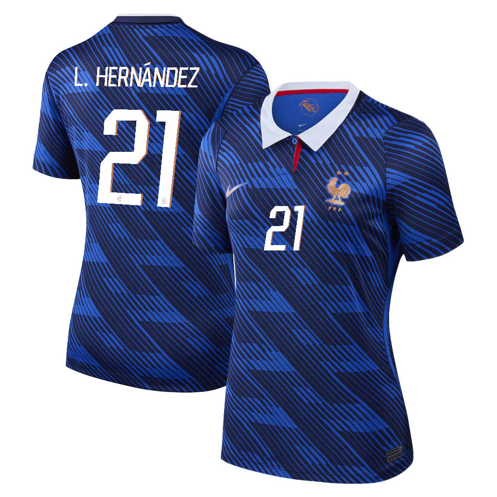 Lucas Hernández 21 Women's France National Team 2026 Home Jersey - Blue