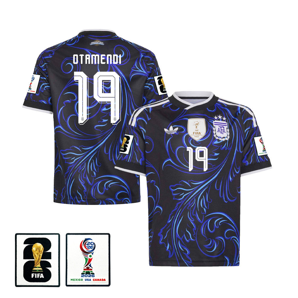 Nicolás Otamendi 19 Youth Argentina National Team 2026 Away Jersey - Black