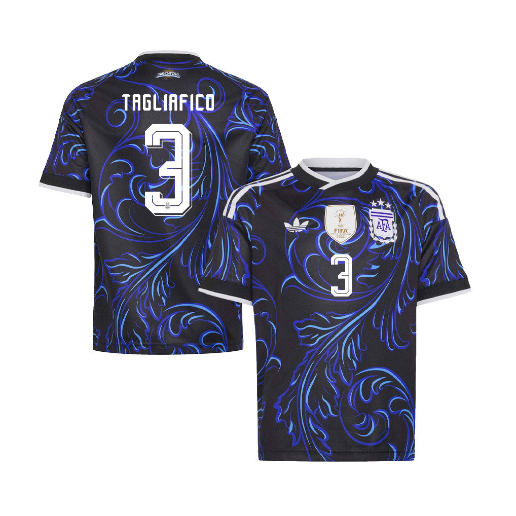 Nicolás Tagliafico 3 Youth Argentina National Team 2026 Away Jersey - Black