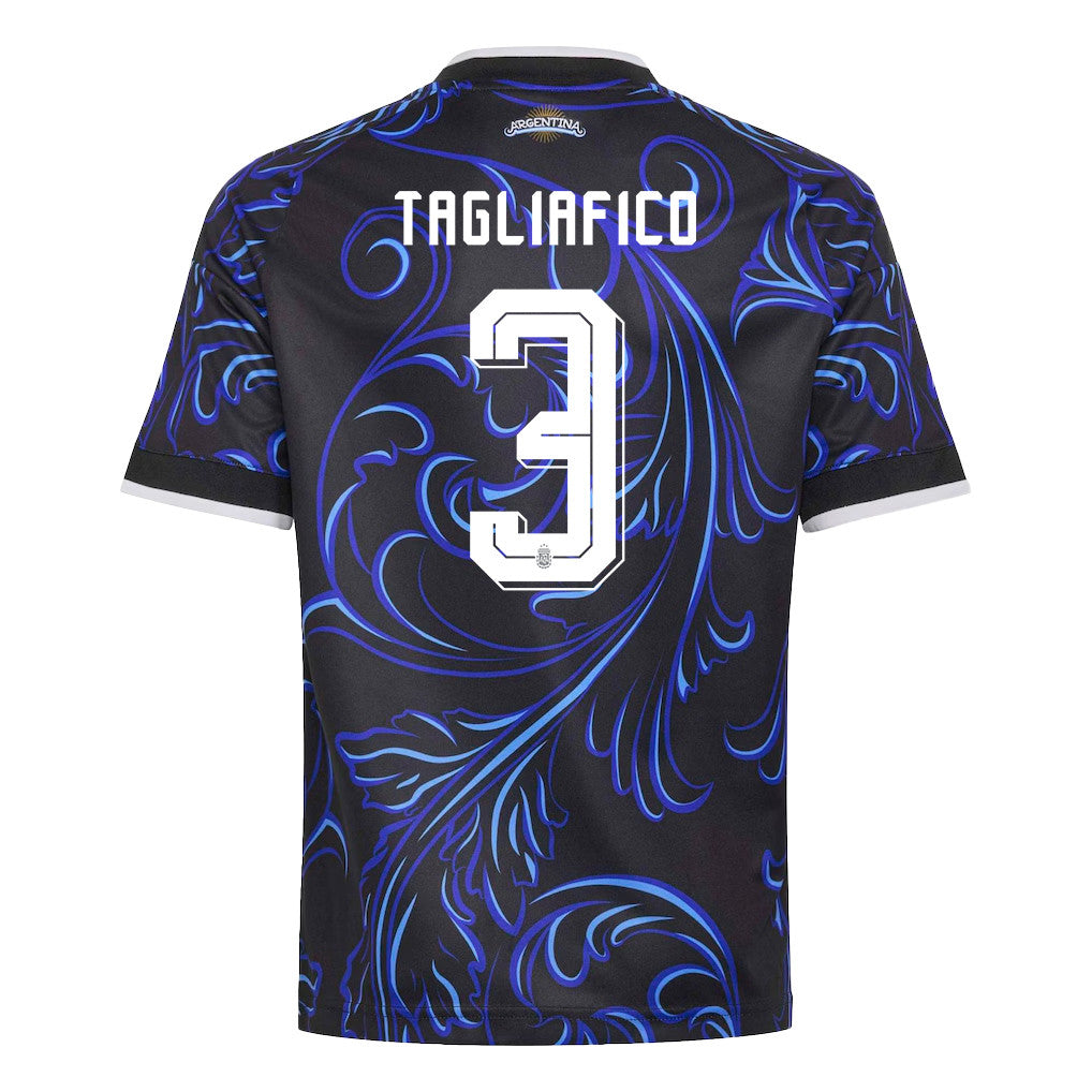 Nicolás Tagliafico 3 Youth Argentina National Team 2026 Away Jersey - Black
