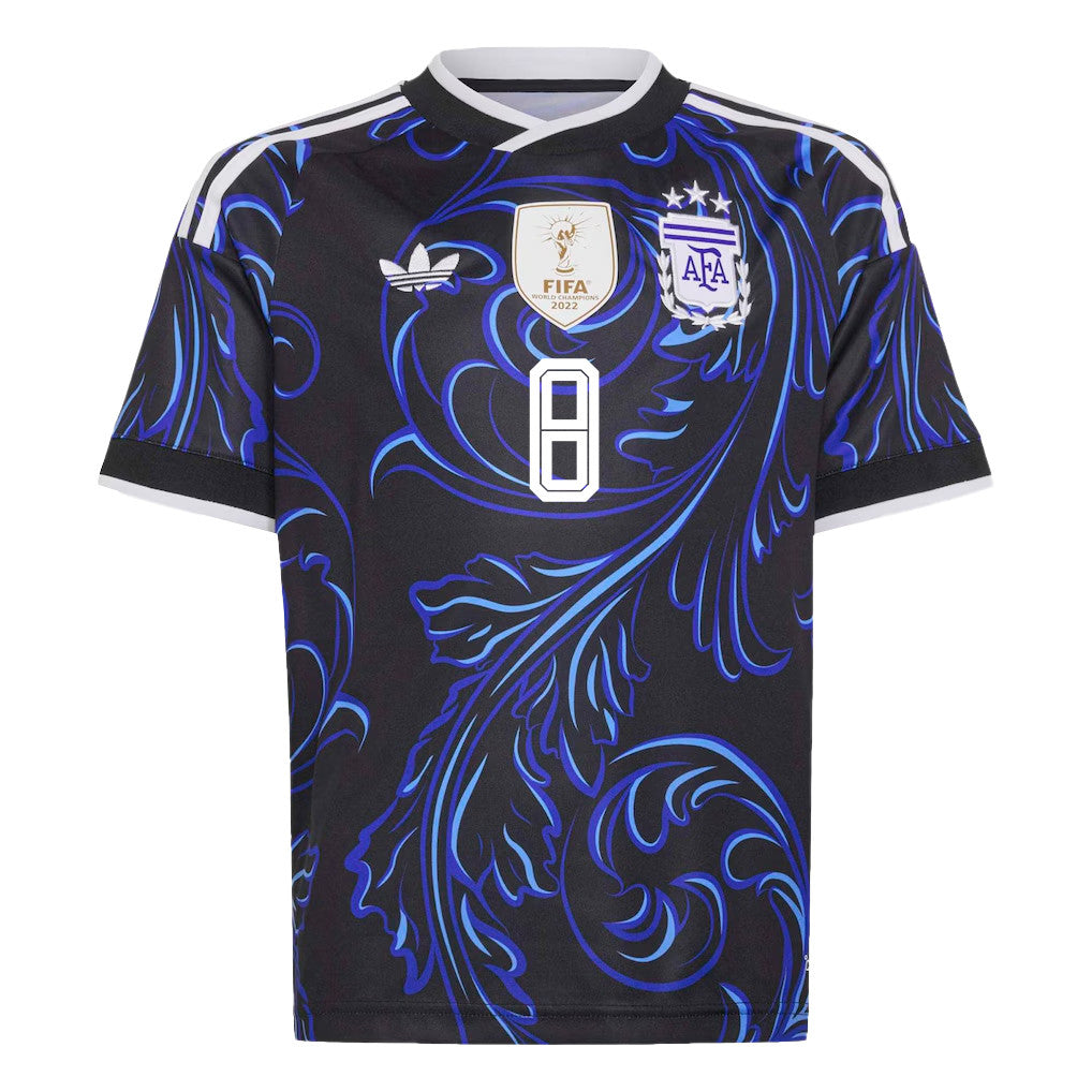 Marcos Acuña 8 Youth Argentina National Team 2026 Away Jersey - Black