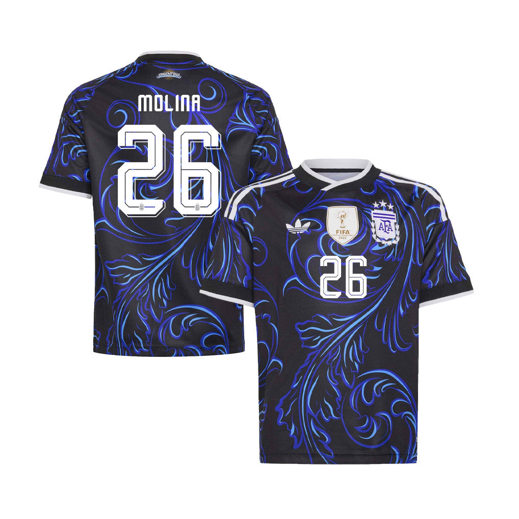 Nahuel Molina 26 Youth Argentina National Team 2026 Away Jersey - Black