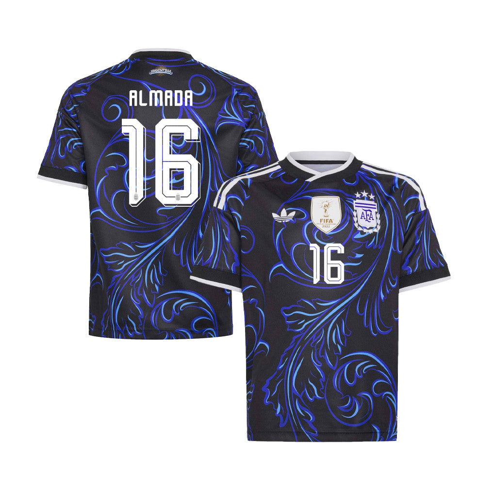 Thiago Almada 16 Youth Argentina National Team 2026 Away Jersey - Black