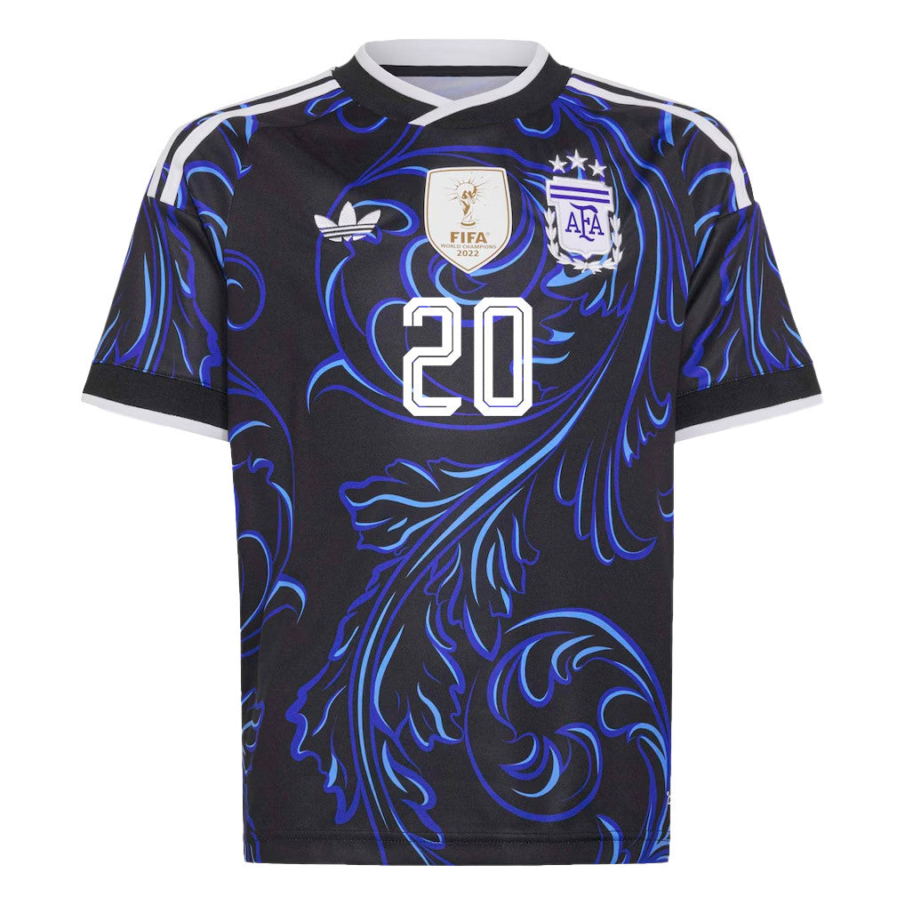 Franco Mastantuono 20 Youth Argentina National Team 2026 Away Jersey - Black