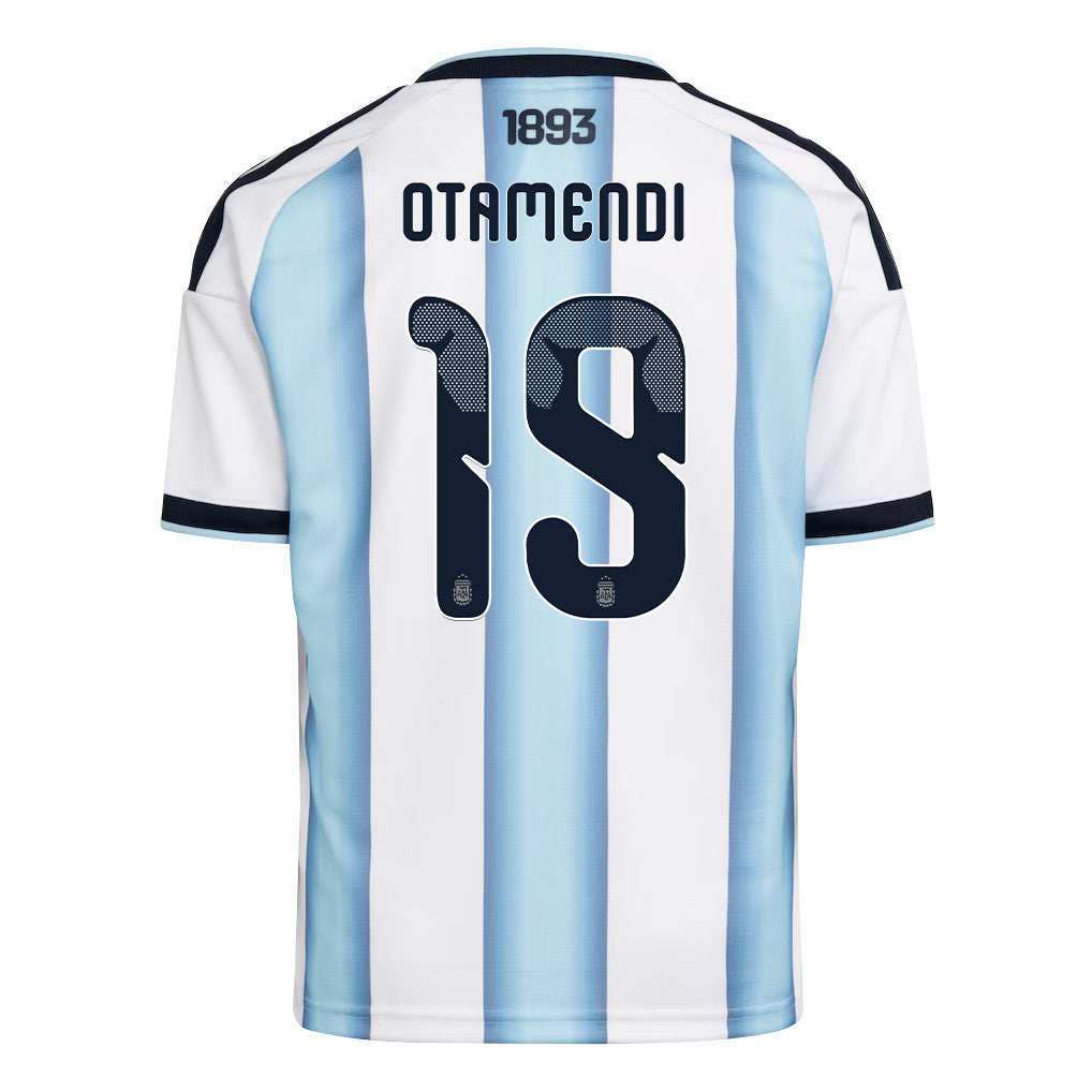 Nicolás Otamendi 19 Youth Argentina National Team 2026 Home Jersey - White