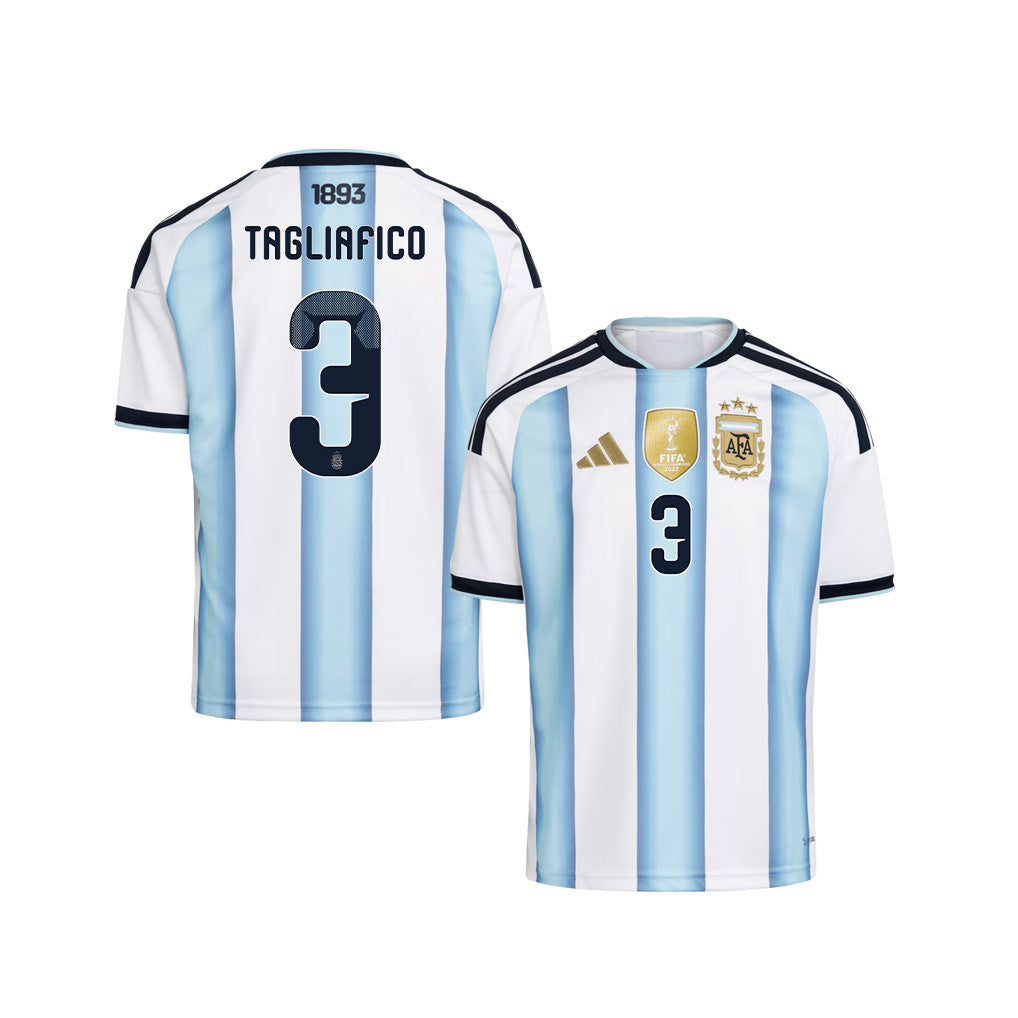 Nicolás Tagliafico 3 Youth Argentina National Team 2026 Home Jersey - White