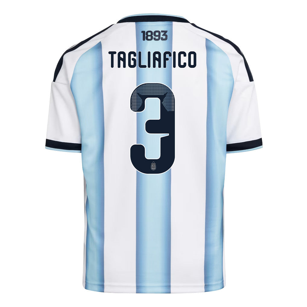 Nicolás Tagliafico 3 Youth Argentina National Team 2026 Home Jersey - White