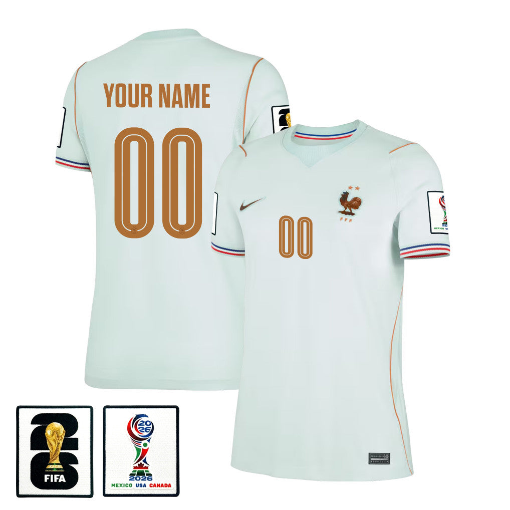 France National Team 2026 Women's Away Jersey - Personalized - Green