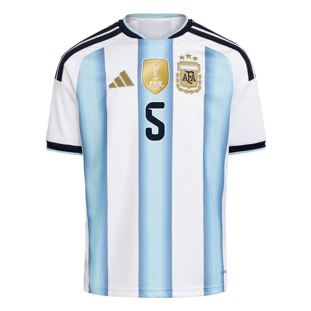 Leandro Paredes 5 Youth Argentina National Team 2026 Home Jersey - White