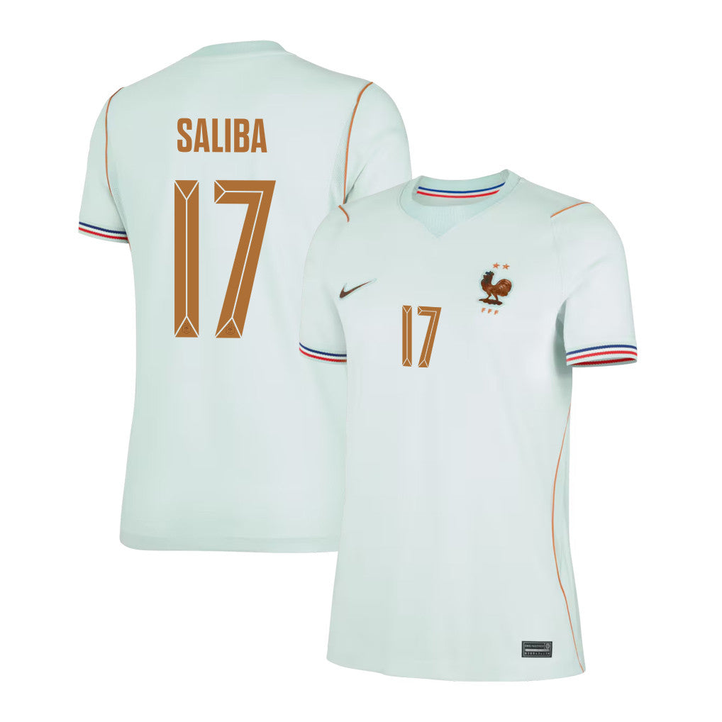 William Saliba 17 France National Team 2026 Women's Away Jersey - Green