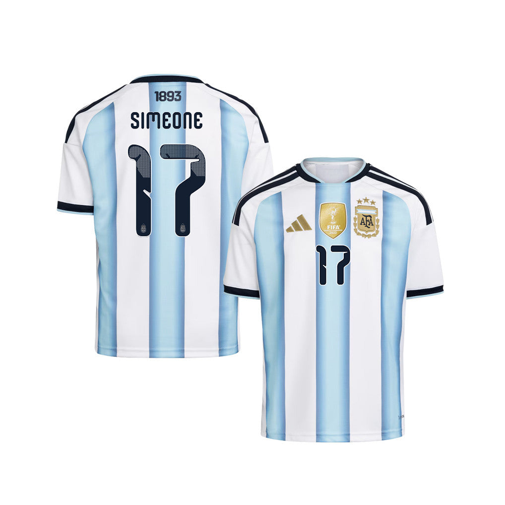 Giuliano Simeone 17 Youth Argentina National Team 2026 Home Jersey - White