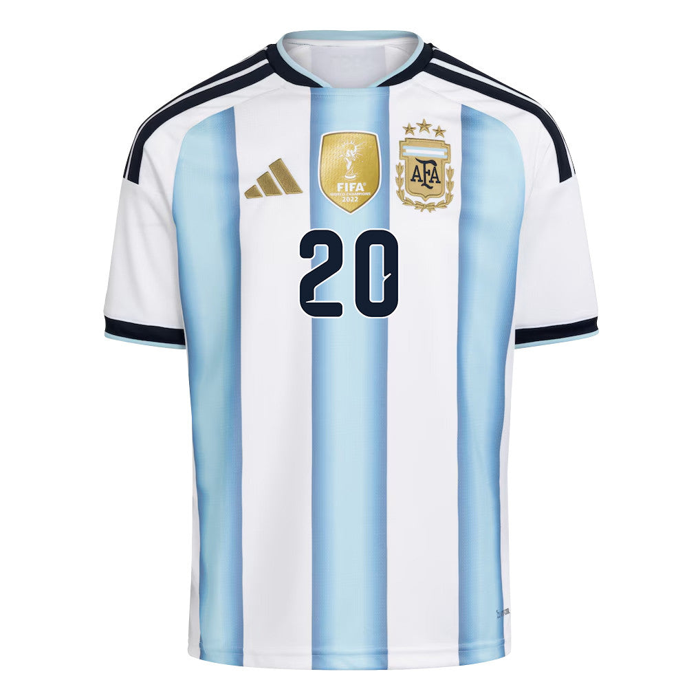 Franco Mastantuono 20 Youth Argentina National Team 2026 Home Jersey - White