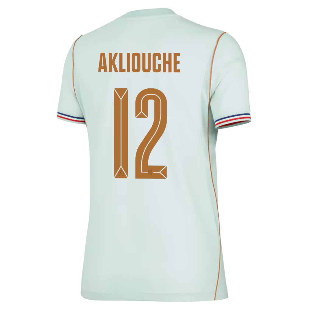 Maghnes Akliouche 12 France National Team 2026 Women's Away Jersey - Green