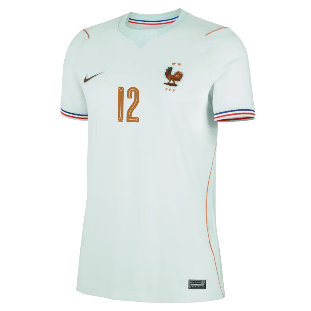 Maghnes Akliouche 12 France National Team 2026 Women's Away Jersey - Green