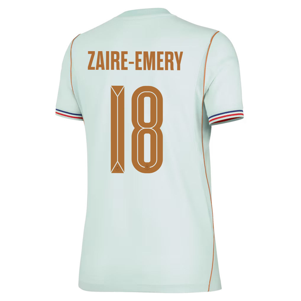 Warren Zaïre-Emery 18 France National Team 2026 Women's Away Jersey - Green