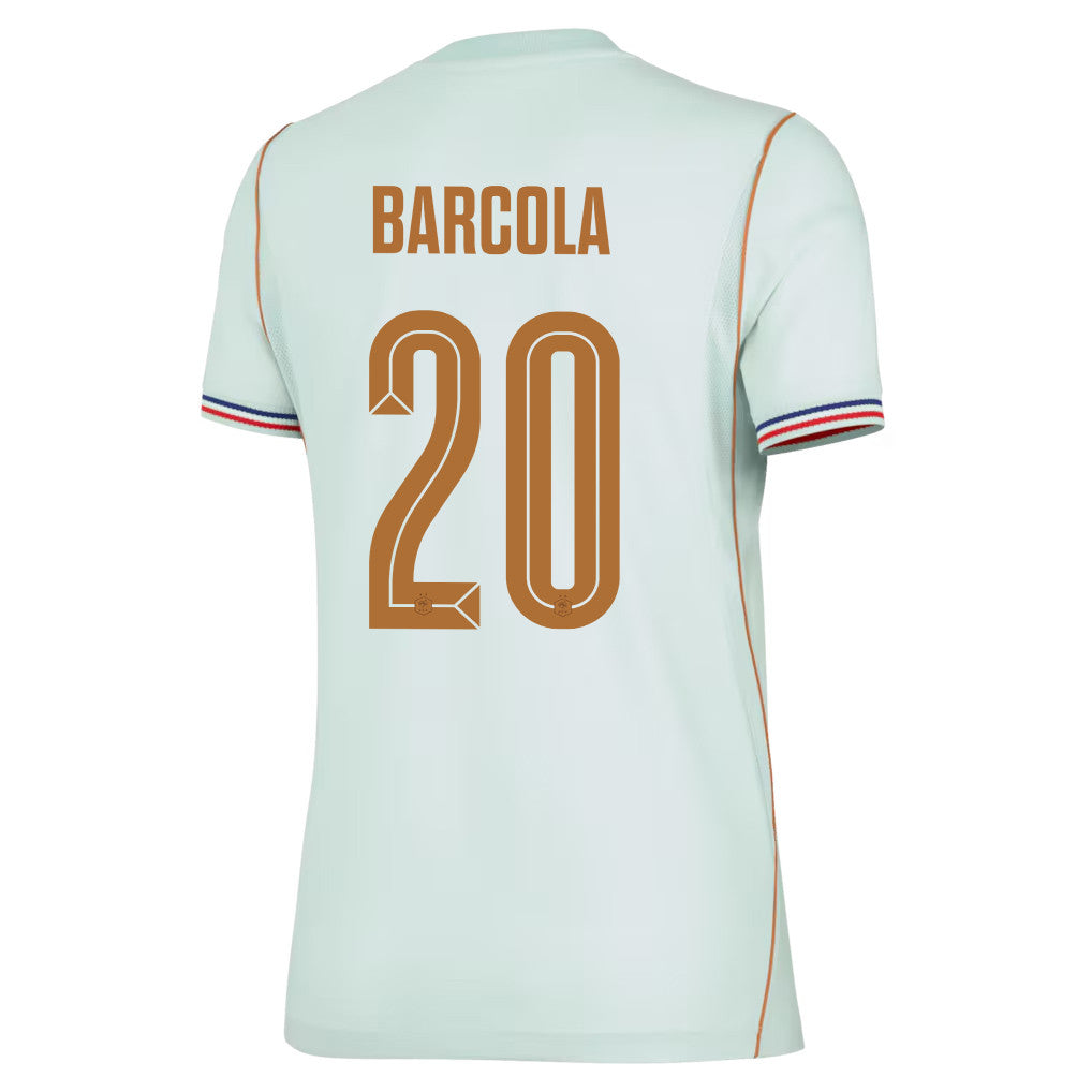 Bradley Barcola 20 France National Team 2026 Women's Away Jersey - Green
