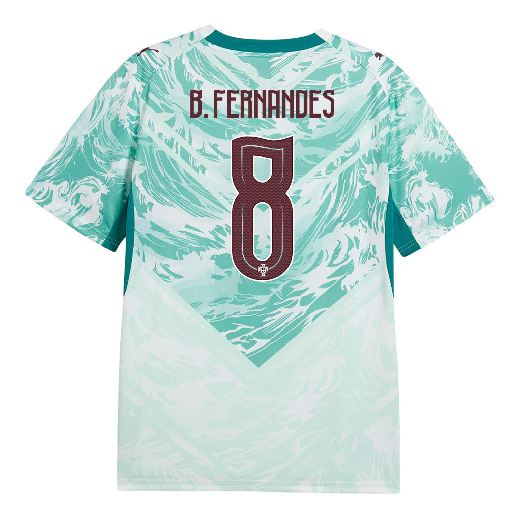 Bruno Fernandes 8 Portugal National Team 2026 Away Jersey - White, Men