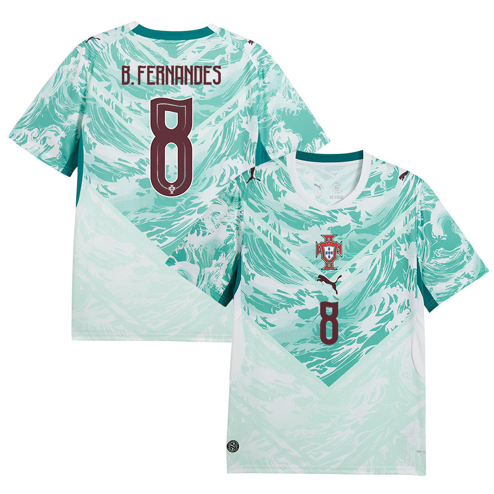 Bruno Fernandes 8 Portugal National Team 2026 Away Jersey - White, Men
