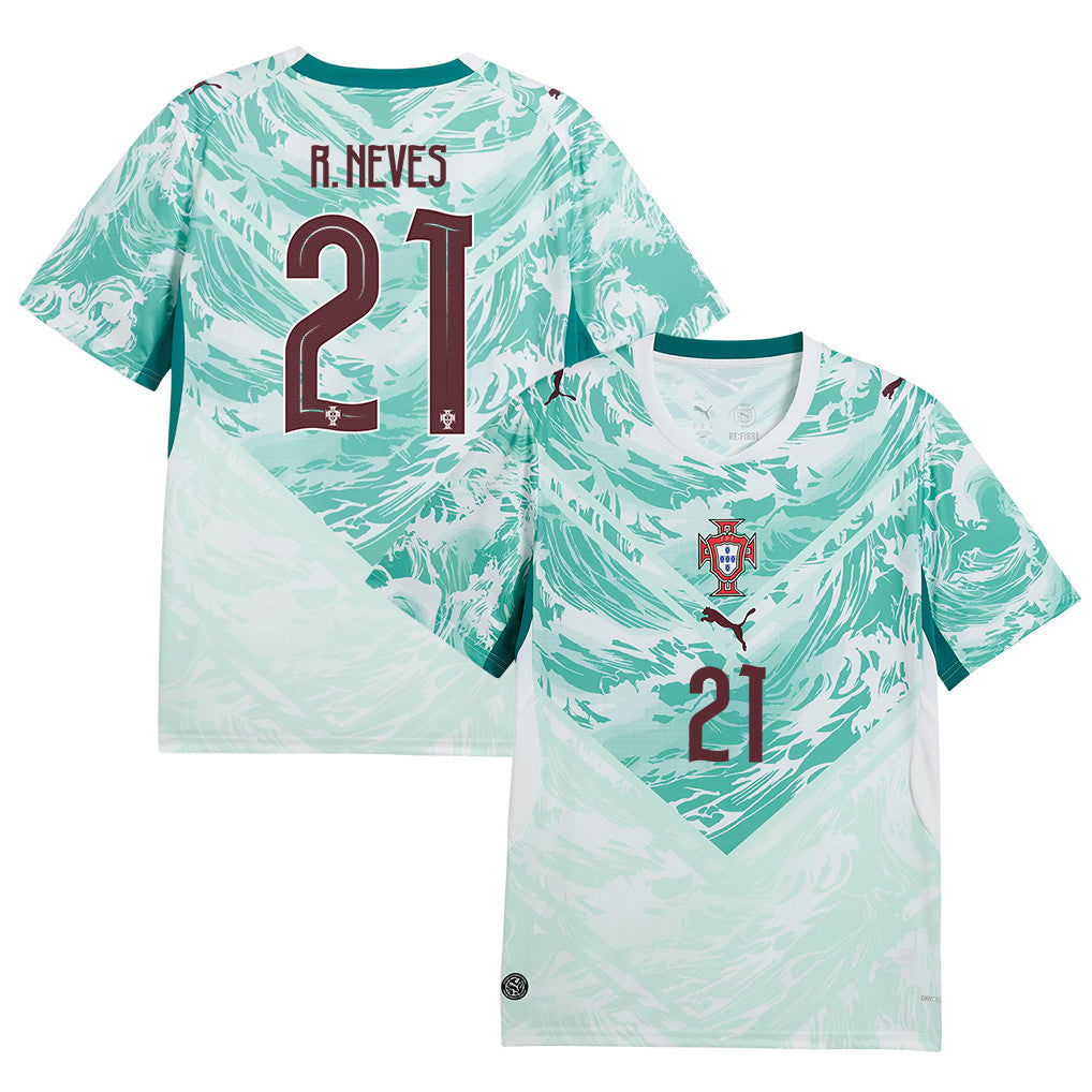 Rúben Neves 21 Portugal National Team 2026 Away Jersey - White, Men