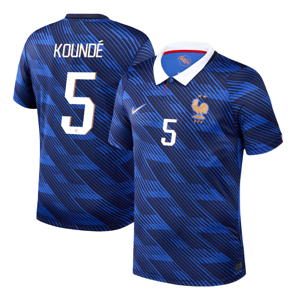 Jules Koundé 5 France National Team 2026 Home Jersey - Blue, Men