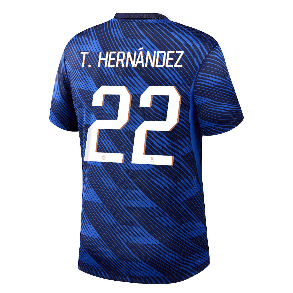 Theo Hernández 22 France National Team 2026 Home Jersey - Blue, Men