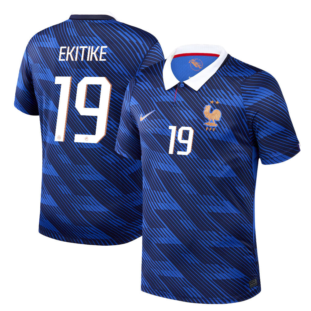 Hugo Ekitike 19 France National Team 2026 Home Jersey - Blue, Men