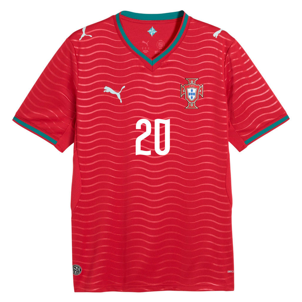 João Cancelo 20 Portugal National Team 2026 x World Cup Patch Home Jersey - Red, Men