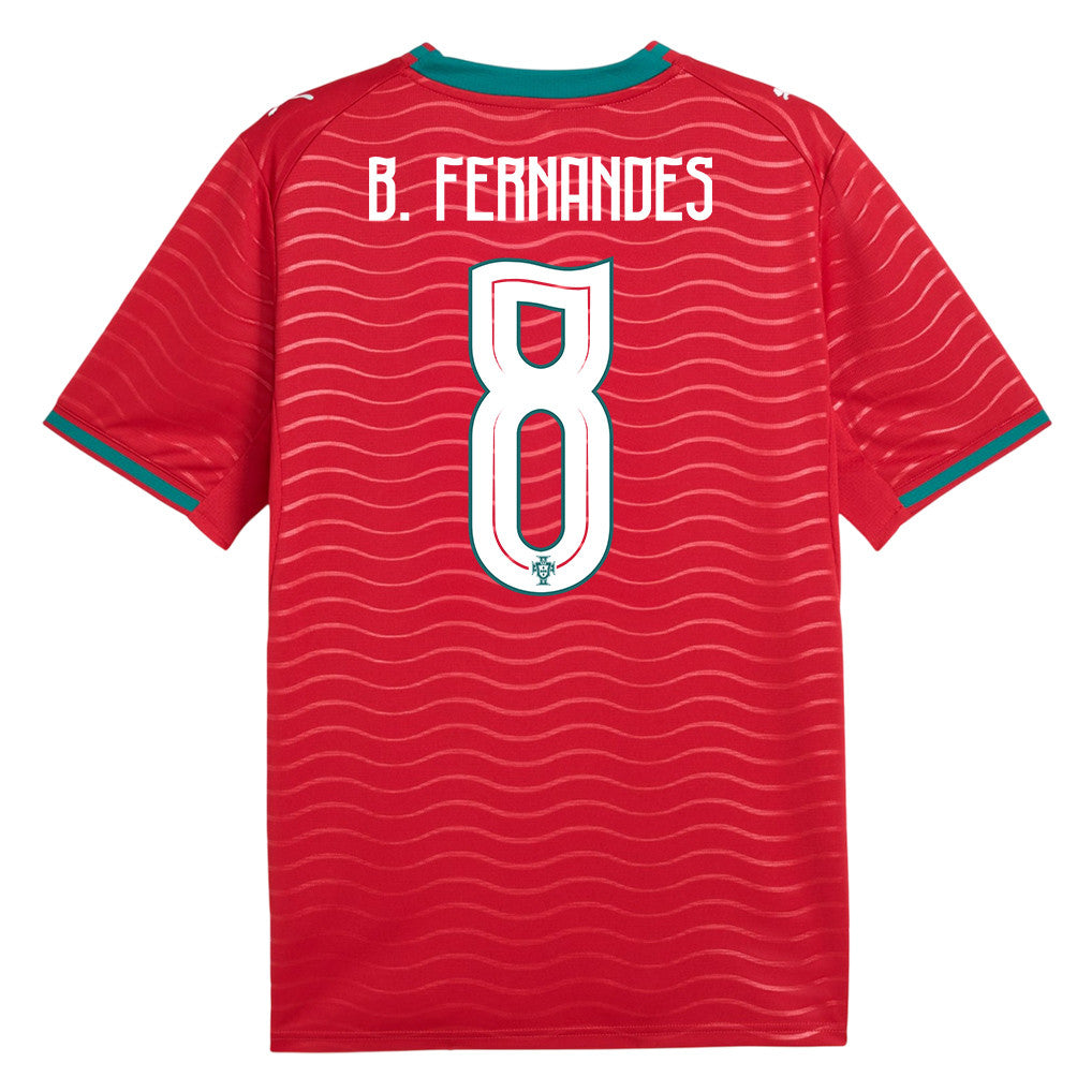 Bruno Fernandes 8 Portugal National Team 2026 Home Jersey - Red, Men