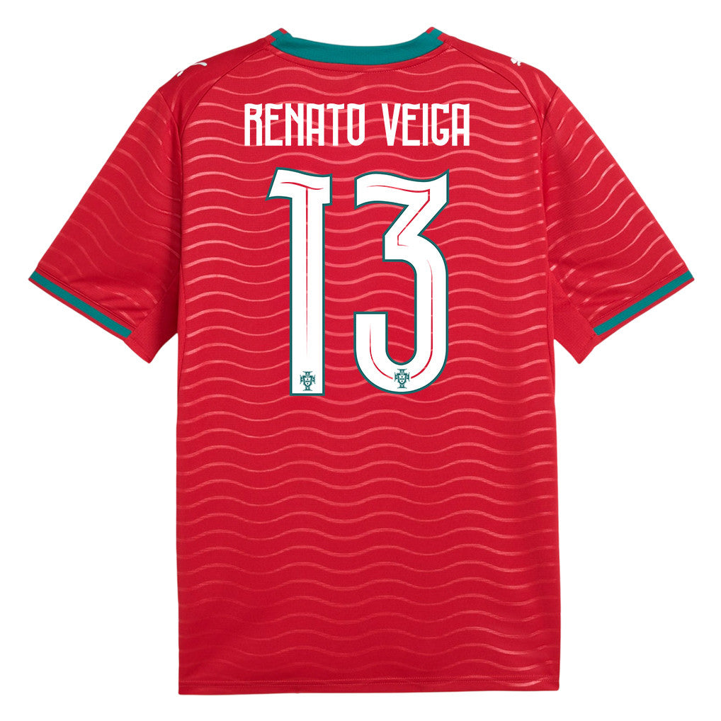 Renato Veiga 13 Portugal National Team 2026 Home Jersey - Red, Men