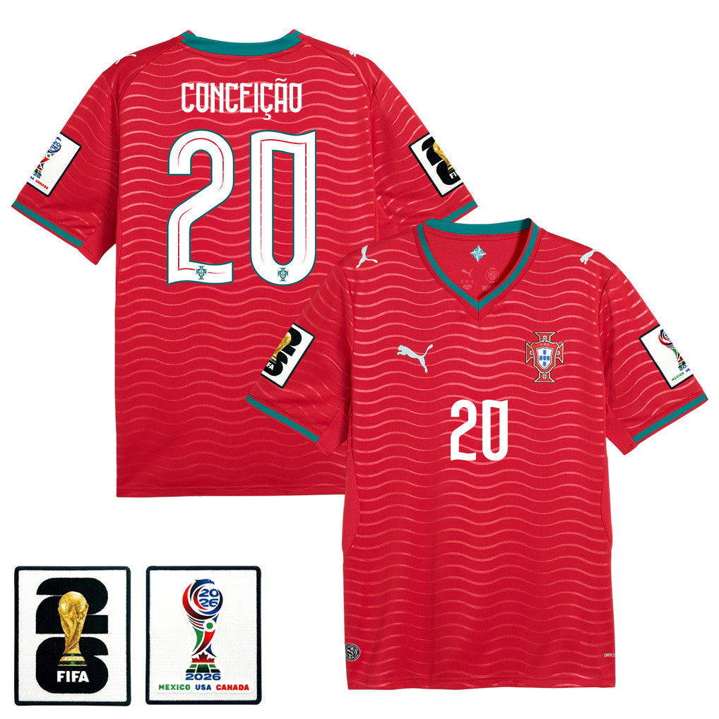 Francisco Conceição 20 Portugal National Team 2026 x World Cup Patch Home Jersey - Red, Men