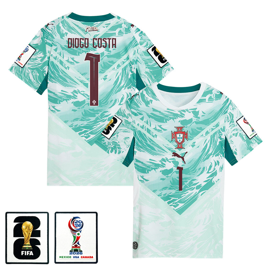 Diogo Costa 1 Portugal National Team 2026 Women's Away Jersey - White